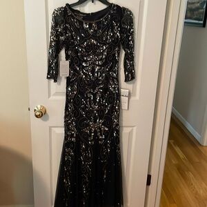 Pisarro Nights Petite Evening Dress Sequin NWT